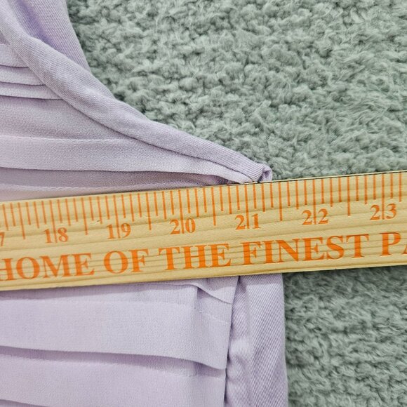 Dana Buchman womens Lavender Long Sleeve Pleated Top Size Large soft cozy casual - Picture 3 of 5